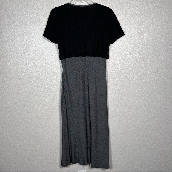 J.S.J. Sz 2P Sheath Maxi Dress Black with Overlay Side Zip - Picture 2 of 11